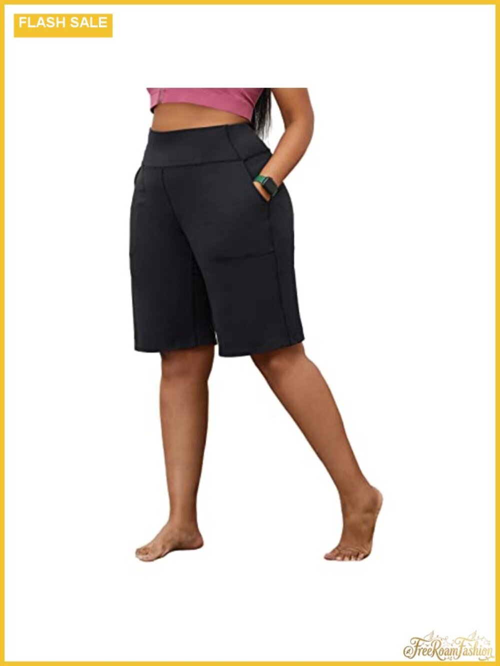 Plus Size Wide Leg Yoga Shorts Capris Casual Workout Pants